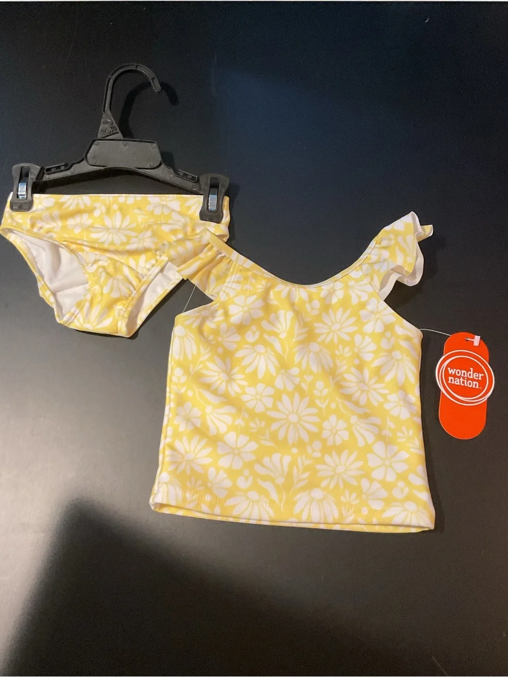 wonder nation Yellow & White Daisy Tankini Set NWT